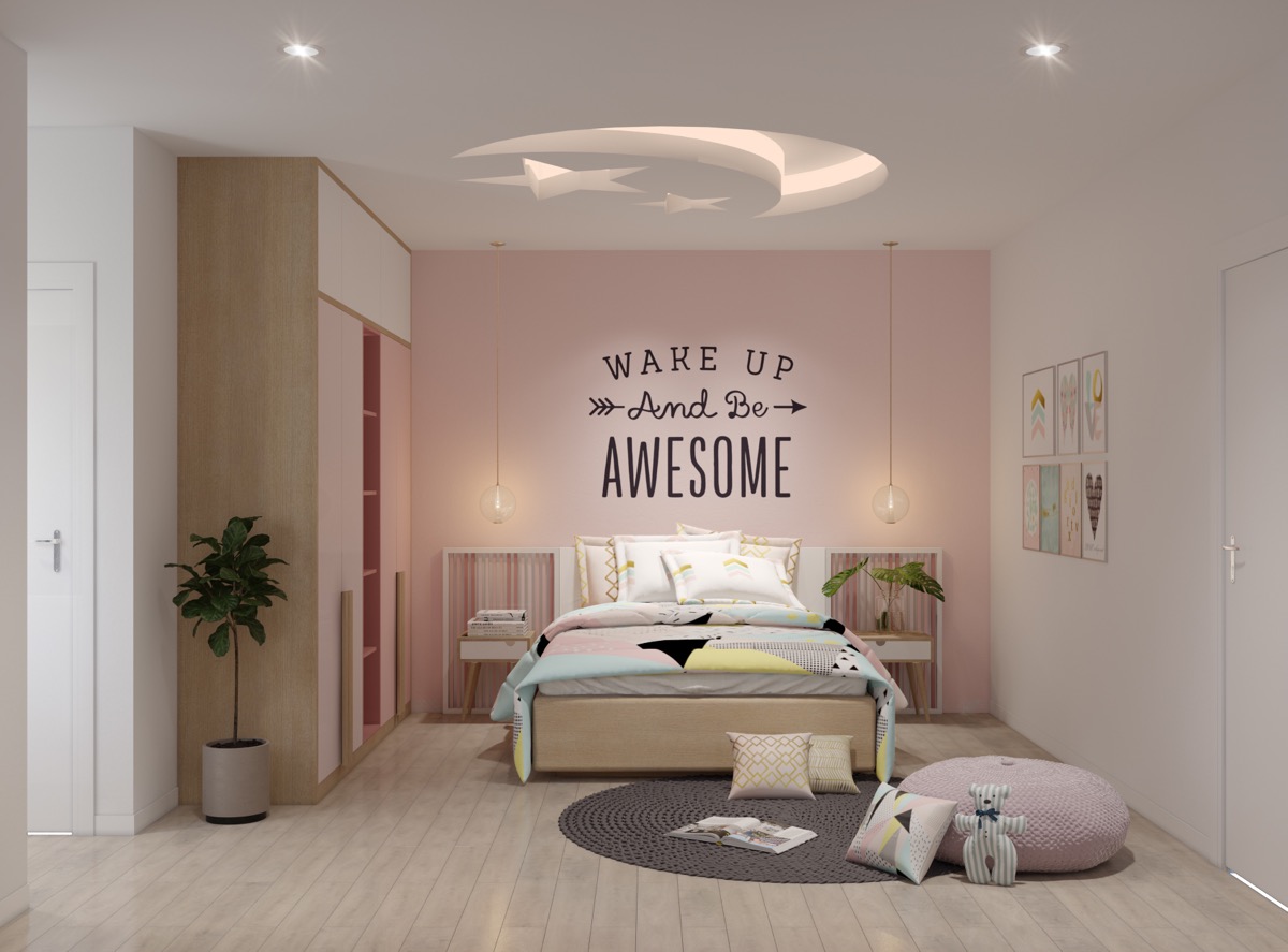 深圳设计公司：40个可爱粉色儿童房设计”